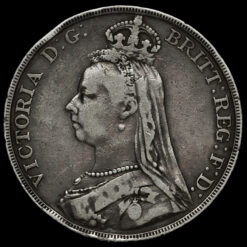 1890 Queen Victoria Jubilee Head Silver Crown Obverse