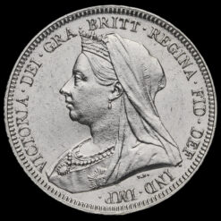 1893 Queen Victoria Veiled Head Silver Shilling Obverse