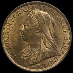1897 Queen Victoria Veiled Head Penny Obverse