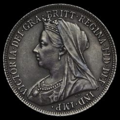 1898 Queen Victoria Veiled Head Silver Shilling Obverse
