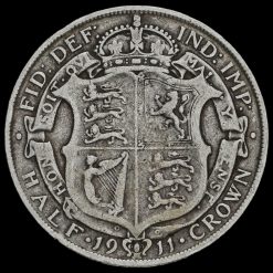 1911 George V Silver Half Crown Reverse