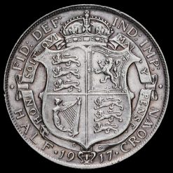 1917 George V Silver Half Crown Reverse