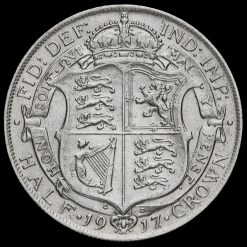 1917 George V Silver Half Crown Reverse