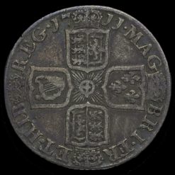 1711 Queen Anne Early Milled Silver Shilling Reverse