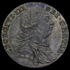 1787 George III Early Milled Silver Shilling Obverse