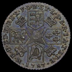 1787 George III Early Milled Silver Shilling Reverse