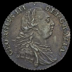 1787 George III Early Milled Silver Shilling Obverse