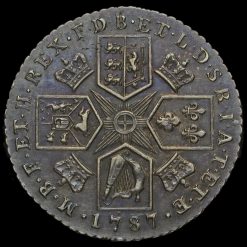 1787 George III Early Milled Silver Shilling Reverse