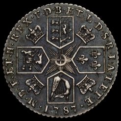 1787 George III Early Milled Silver Shilling Reverse