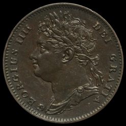 1821 George IV Copper Farthing Obverse