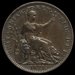1821 George IV Copper Farthing Reverse