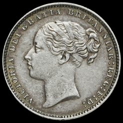 1879 Queen Victoria Young Head Silver Shilling Obverse