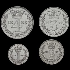 1883 Queen Victoria Young Head Silver Maundy Set Reverse