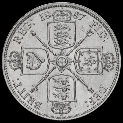 1887 Queen Victoria Jubilee Head Silver Florin Reverse