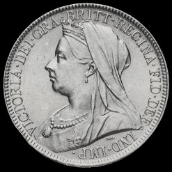 1900 Queen Victoria Veiled Head Silver Florin Obverse