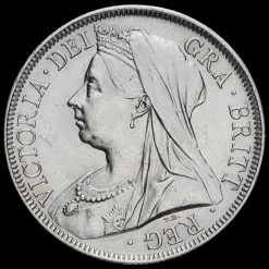 1901 Queen Victoria Veiled Head Silver Half Crown Obverse