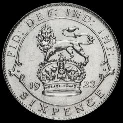 1923 George V Silver Sixpence Reverse
