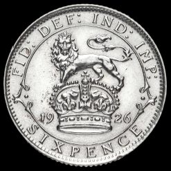1926 George V Silver Sixpence Reverse