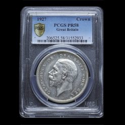1927 George V Silver Proof Wreath Crown Obverse