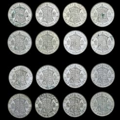 16 x George VI Silver Half Crowns Reverse