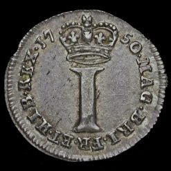 1750 George II Early Milled Silver Maundy Penny Reverse