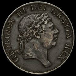 1814 George III Silver Three Shillings Bank Token Obverse