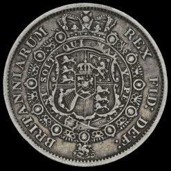 1817 George III Milled Silver 'Bull Head' Half Crown Reverse