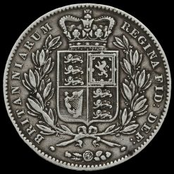 1847 Queen Victoria Young Head Silver XI Crown Reverse