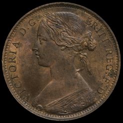 1861 Queen Victoria Bun Head Penny Obverse