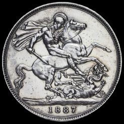 1887 Queen Victoria Jubilee Head Silver Crown Reverse