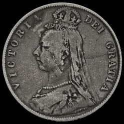 1891 Queen Victoria Jubilee Head Silver Half Crown Obverse
