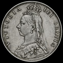 1892 Queen Victoria Jubilee Head Silver Half Crown Obverse