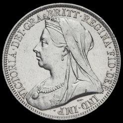 1893 Queen Victoria Veiled Head Silver Florin Obverse