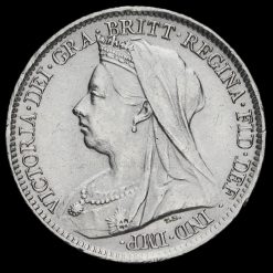 1901 Queen Victoria Veiled Head Silver Sixpence Obverse
