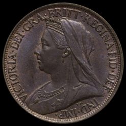 1901 Queen Victoria Veiled Head Farthing Obverse