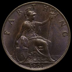 1901 Queen Victoria Veiled Head Farthing Reverse