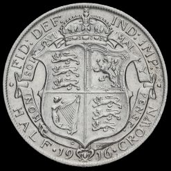 1916 George V Silver Half Crown Reverse