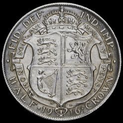 1916 George V Silver Half Crown Reverse