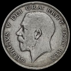 1918 George V Silver Half Crown Obverse