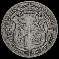 1918 George V Silver Half Crown Reverse