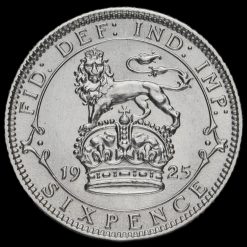 1925 George V Silver Sixpence Reverse