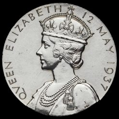 1937 King George VI and Queen Elizabeth Silver Coronation Medal Reverse