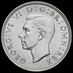 1944 George VI Silver Half Crown Obverse