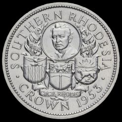 Southern Rhodesia 1953 Silver Crown Reverse