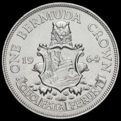 Bermuda 1964 Elizabeth II Silver Crown Reverse