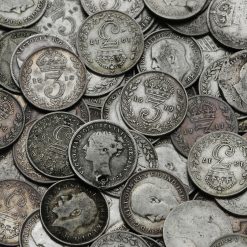 200 Grams of Circulated Pre 1920 British .925 Silver Threepences