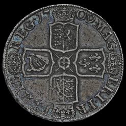 1709 Queen Anne Early Milled Silver Octavo Half Crown Reverse
