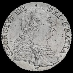 1787 George III Early Milled Silver Shilling Obverse