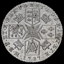 1787 George III Early Milled Silver Shilling Reverse
