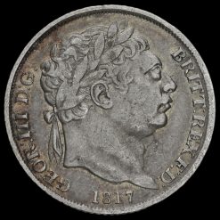 1817 George III Milled Silver Sixpence Obverse